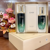 Set nước hoa hồng OHUI xanh Prime Advancer căng bóng cao cấp 150ml + 100ml tặng bông tẩy trang